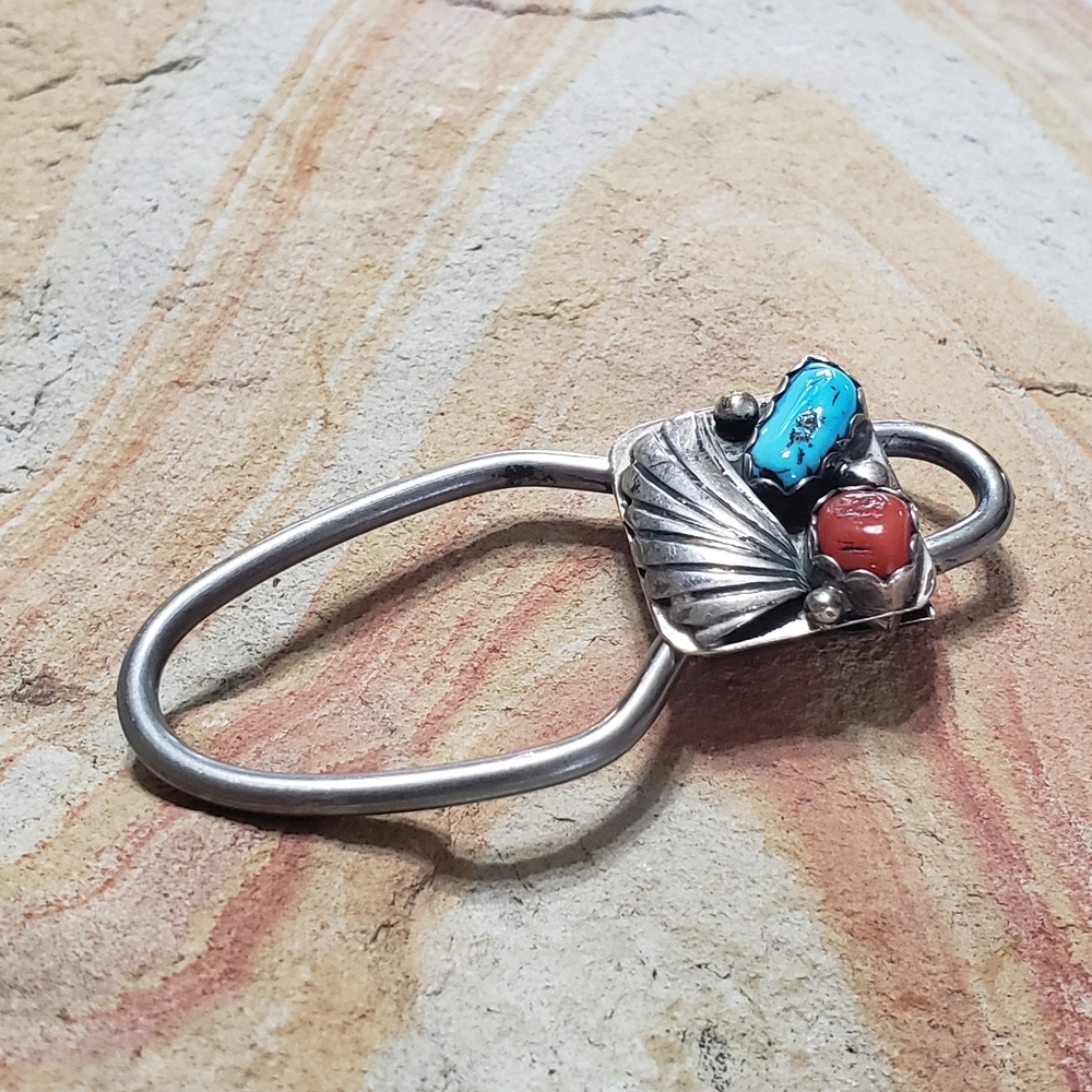 Vintage Turquoise Coral Keychain. - Picture 10 of 10